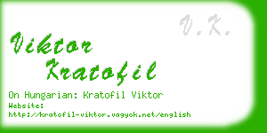 viktor kratofil business card